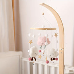 Wooden Baby Bed Bell Toy Halloween Christmas Thanksgiving