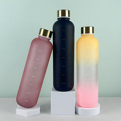 Large Capacity Water Bottle with Time Marker 980ml 33.14oz