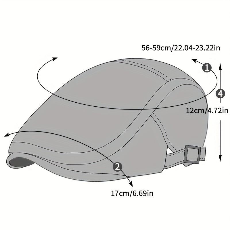 Men's Plaid Peaked Cap
