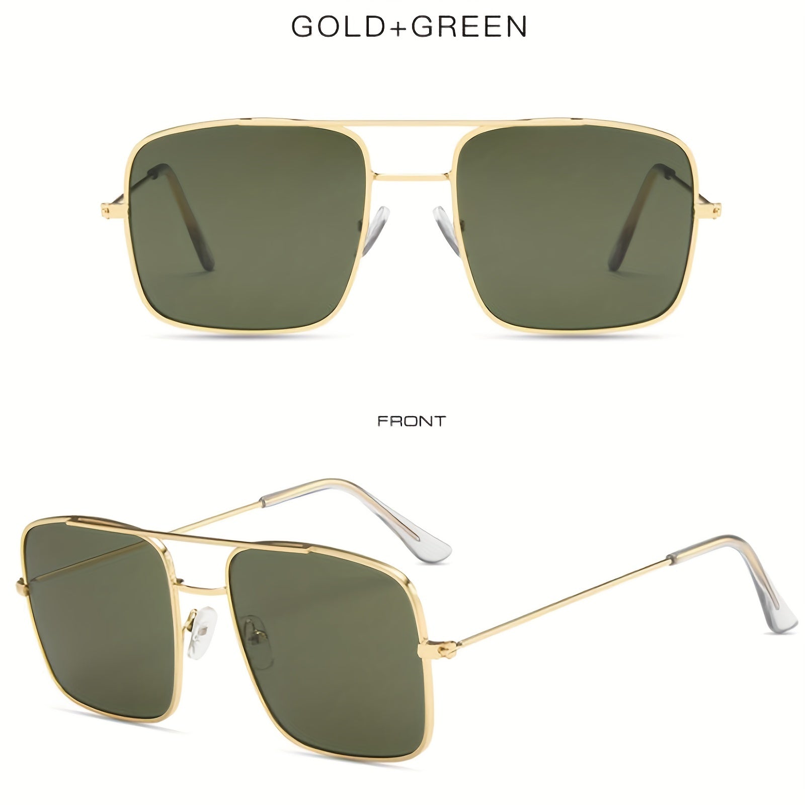 Metal Square Sunglasses UV400 Sun Shades Men Women