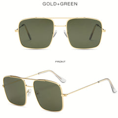 Metal Square Sunglasses UV400 Sun Shades Men Women