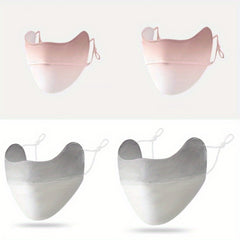 4pc Reusable Sunshade Face Mask Gradient UV Protection Washable Ice Silk