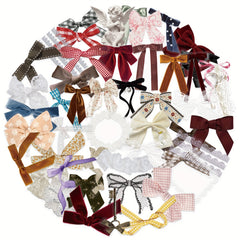 50pcs Butterfly Knot Rope Decorative PET Stickers Assorted DIY Craft Stickers
