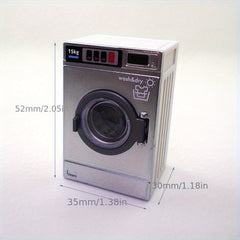 Mini Dollhouse Washing Machine Model Realistic Prop for Dollhouses