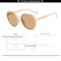 Retro Round Sunglasses Casual Jelly UV400 Sun Shades Beach Travel