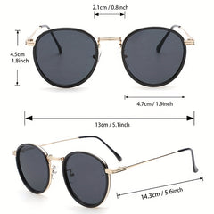 Men's Metal Double Circle Sunglasses