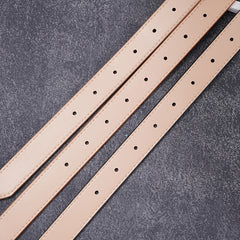 Solid Leather Belt Women's Casual Pin Half Round Buckle Belts