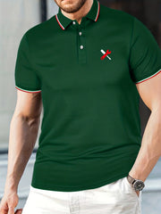 Men's Wrench Print Casual Polo Shirt