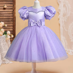 Girl's Princess Tutu Dress For Birthday Flower Girl Wedding Dress