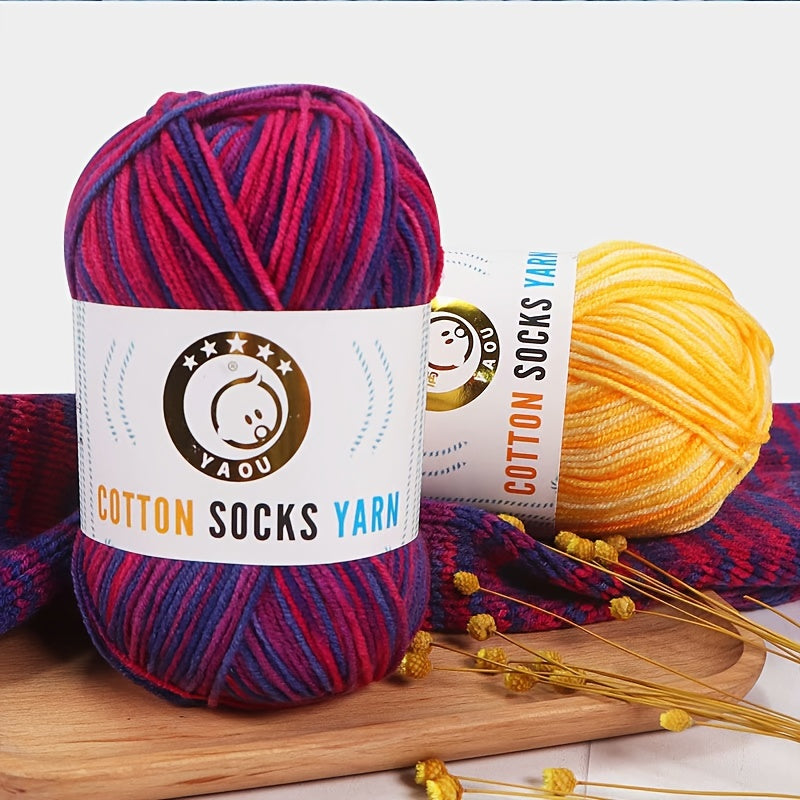 2pcs Sock Yarn Combed Yarn 3 strand for Knitting Crochet