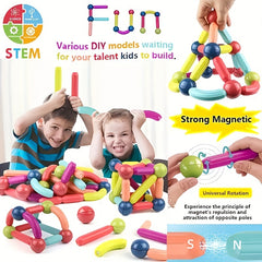 Magnetic Building Blocks Educational Construction Toys Kids Toddlers