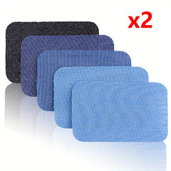 10pcs Iron On Denim Patch Repair And Decorate Jeans And Clothes