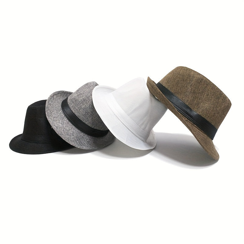 Women's Curved Brim Vintage Sun Hat Western Fedora Cap