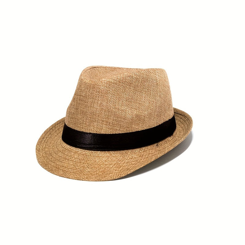 Women's Curved Brim Vintage Sun Hat Western Fedora Cap