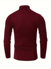 Men's Casual Sports Turtleneck Fleece Top