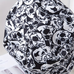 Men's Pullover Skull Print Knitted Stacking Turban Hat