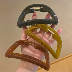 Crescent Shaped Hair Clip Shark Claw Ponytail Holder Women Girls Hair Accessory