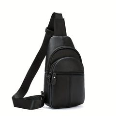 Men's High Leather Chest Bag for Mobile Phone