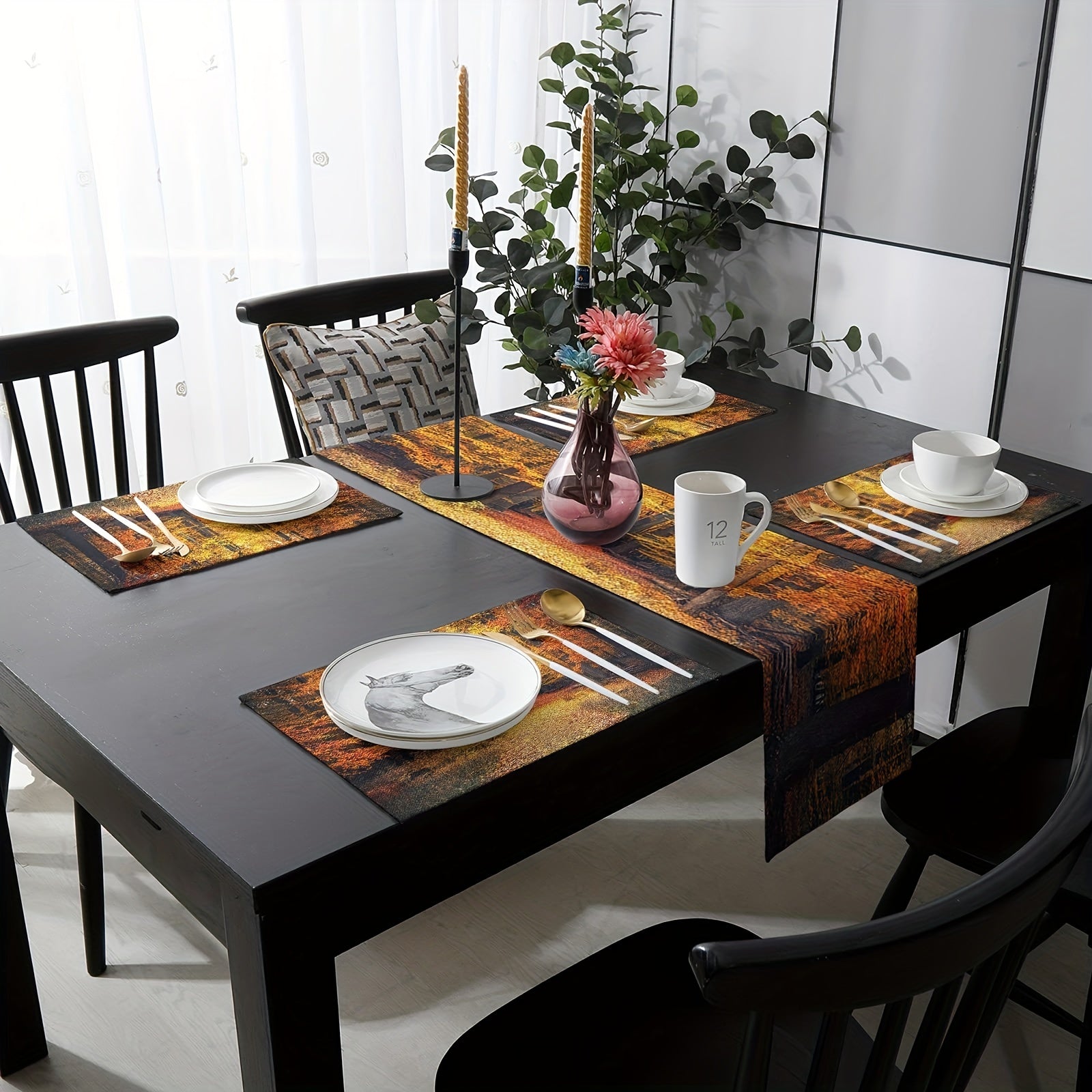 Autumn National Forest Park Table Runner 13x72 Inch