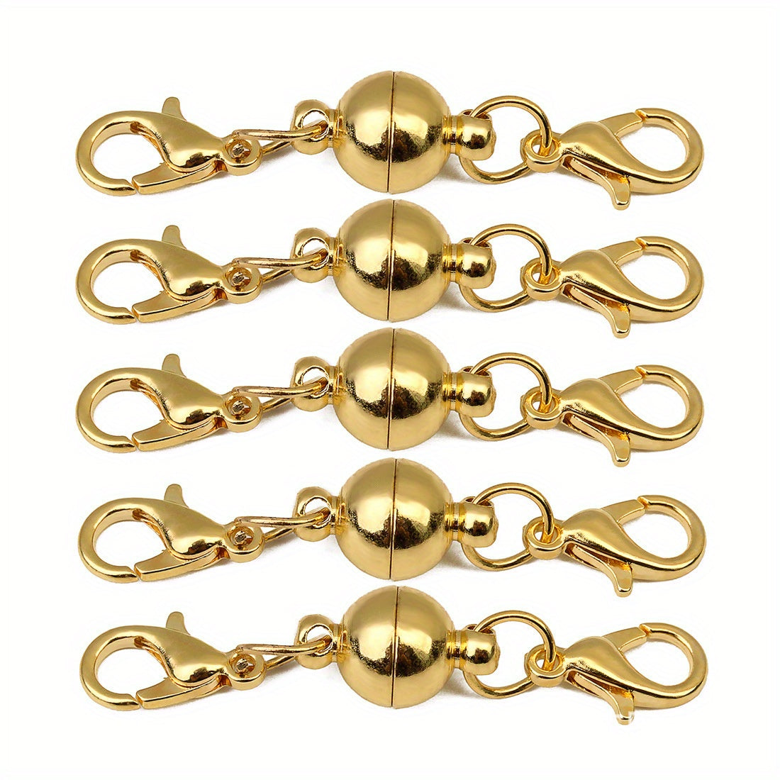 5pcs 6mm Copper Ball Magnet Clasp Bracelet DIY Accessory Set
