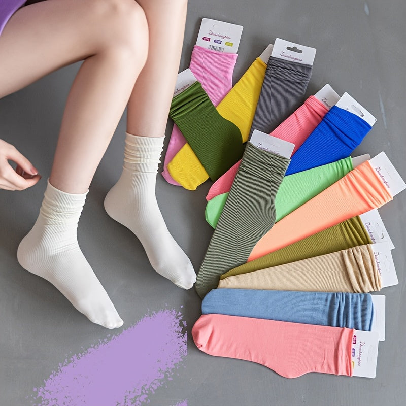 Summer Thin Casual Pile Socks for Women