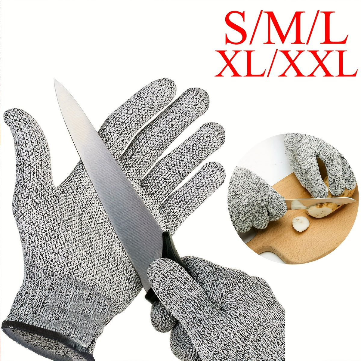 2pcs Cut Resistant Gloves Durable Safety Protection Enhanced Grip