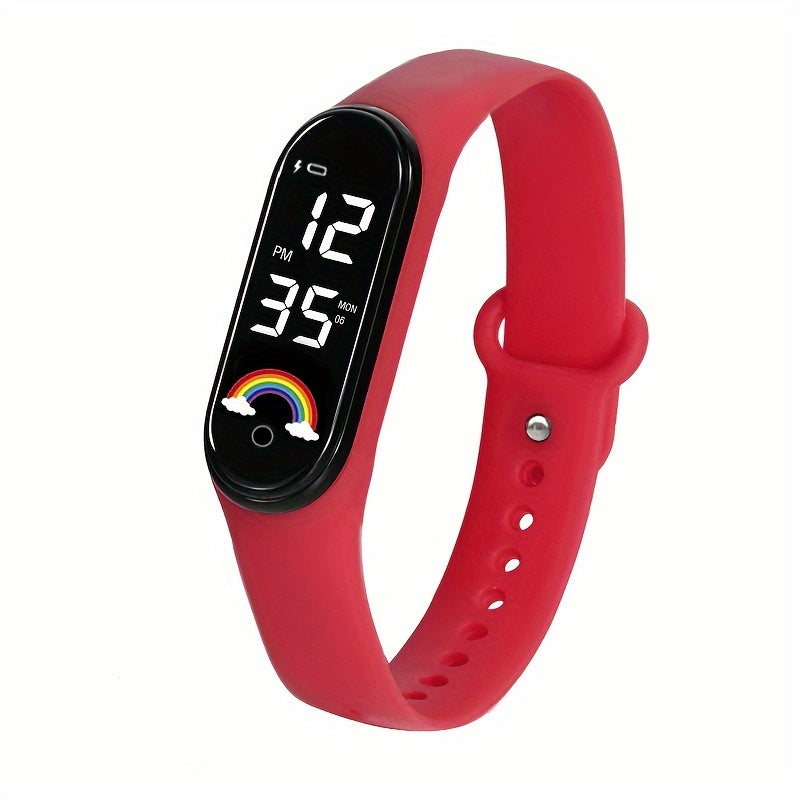 Waterproof Rainbow LED Sports Watch for Hiking and Swimming