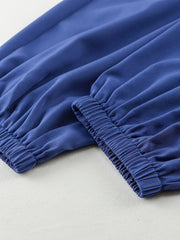  Solid Jogger Trousers With Flap Pockets