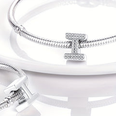 Letter LOVE Zircon Charm Bead Pendant for DIY Bracelet Ladies Jewelry Gift