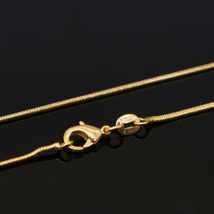 Copper Golden Plated Necklace Snake Bone Chain Clavicle Necklace