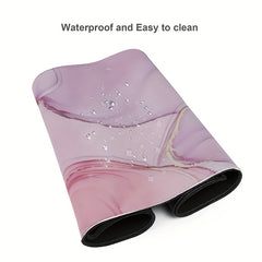 Large Marble Style Mouse Pad Non Slip Rubber Base Waterproof Keyboard Pad