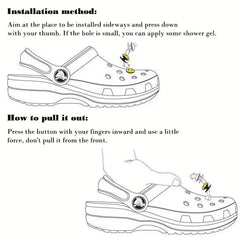 20Pcs Butterfly Shoe Charms For Clogs Garden Shoes DIY Decoration