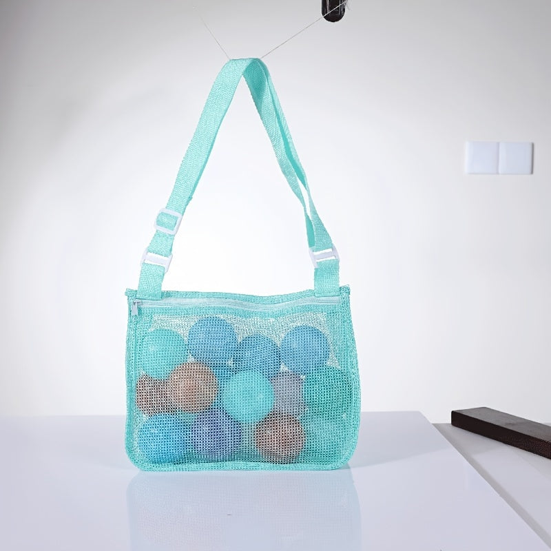 Children's Toy Storage Bag Hollow Seeable Beach Shoulder Bag