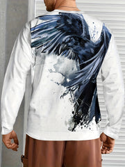 Animal Print Sweatshirt Men's Casual Graphic Crew Neck Pullover