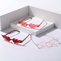 3 Pairs Flame Solid Sunglasses With Zipper Case