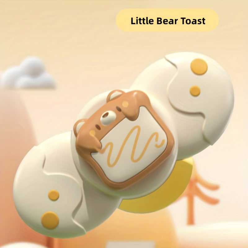 3 Packs Dessert Cartoon Animals Suction Cup Rotating Toys for Toddlers