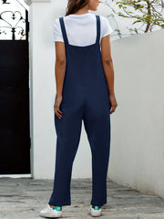 Sleeveless Wide Leg Jumpsuit Casual Loose Waist