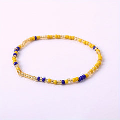 Colorful Glass Bead Bracelet Anklet Boho Accessories