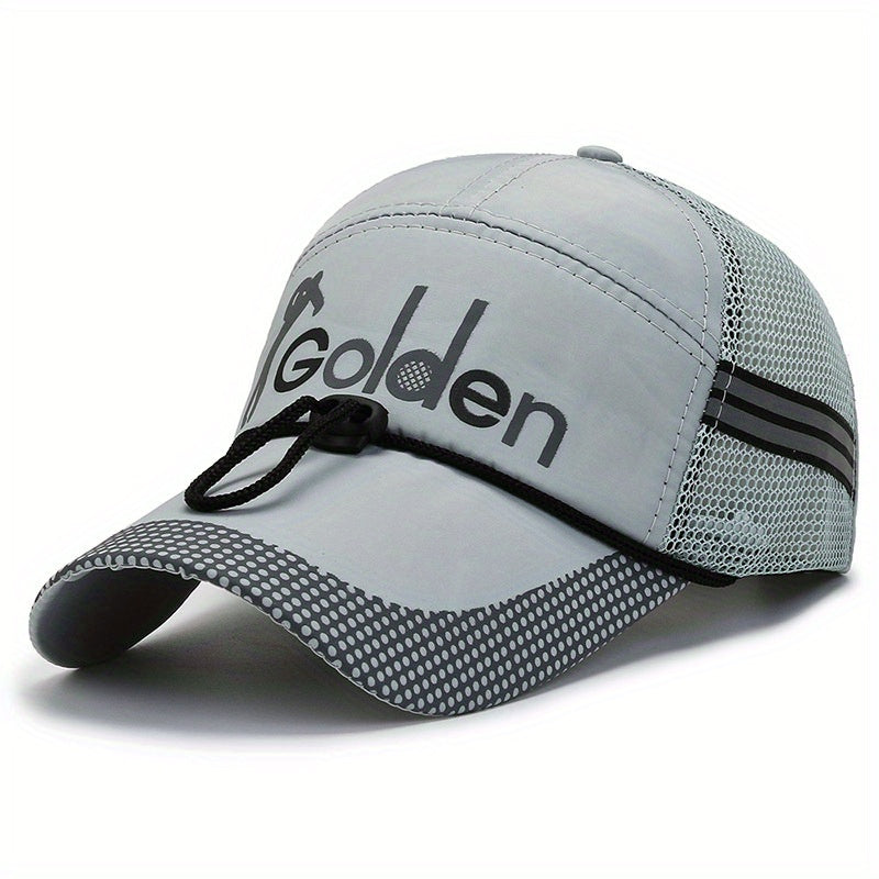Men's Fishing Hat Peaked Cap Breathable Baseball Cap Sun Hat