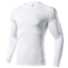 Men's Solid Workout Shirt Active High Stretch Compression Moisture Wicking