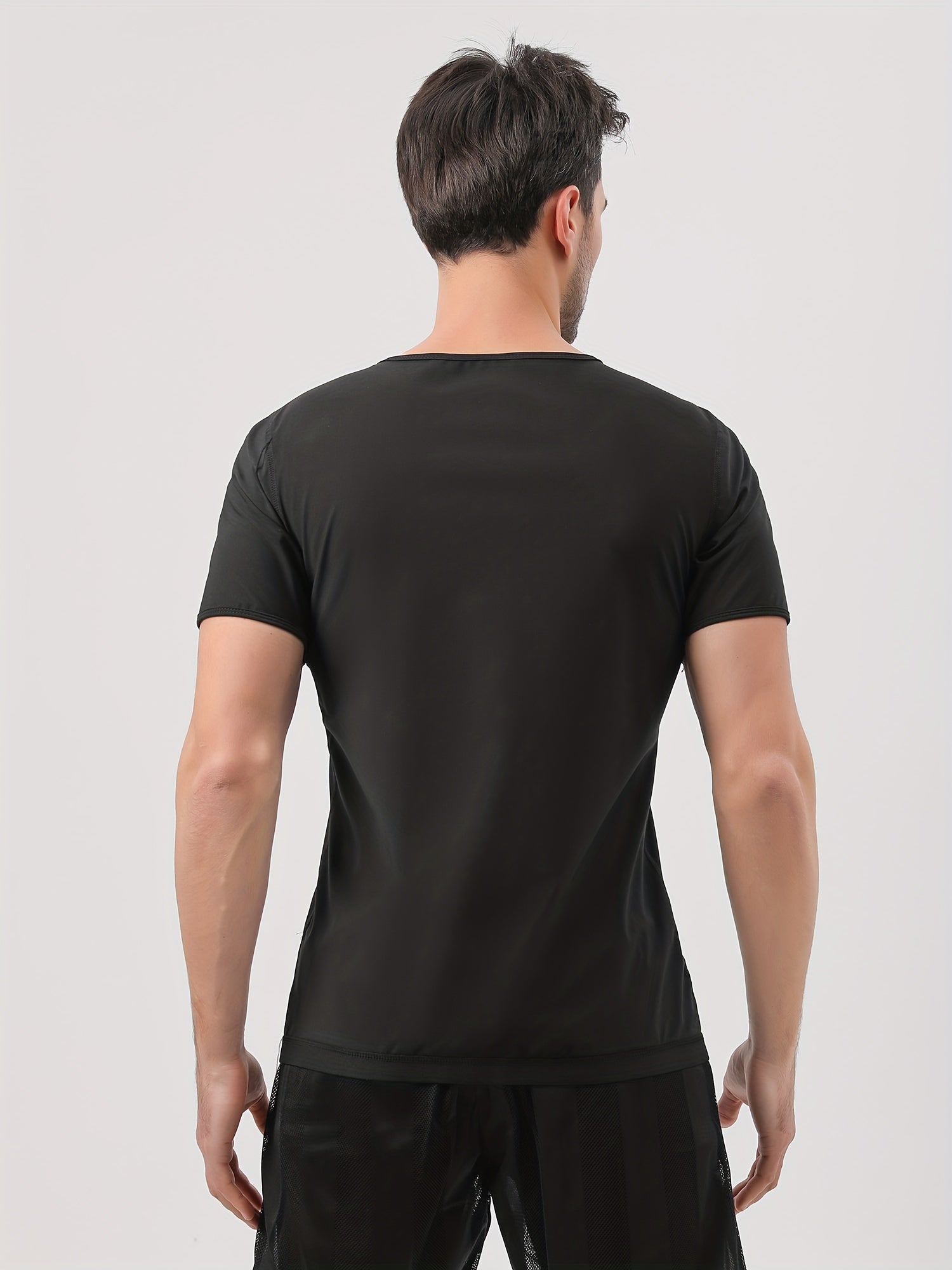 Men's Sauna Shirt Short Sleeve Weight Loss Sweat Body Shaper Sauna Top