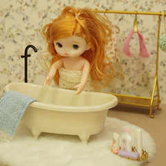 Nordic Style Bathtub Dollhouse Furniture Set