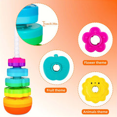 Educational Rainbow Stack Toy Set for Toddlers