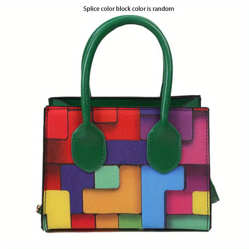Casual Faux Leather Square Crossbody Bag for Women