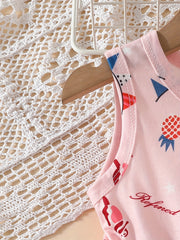 Baby Girls Ice Cream Print Sleeveless Dress