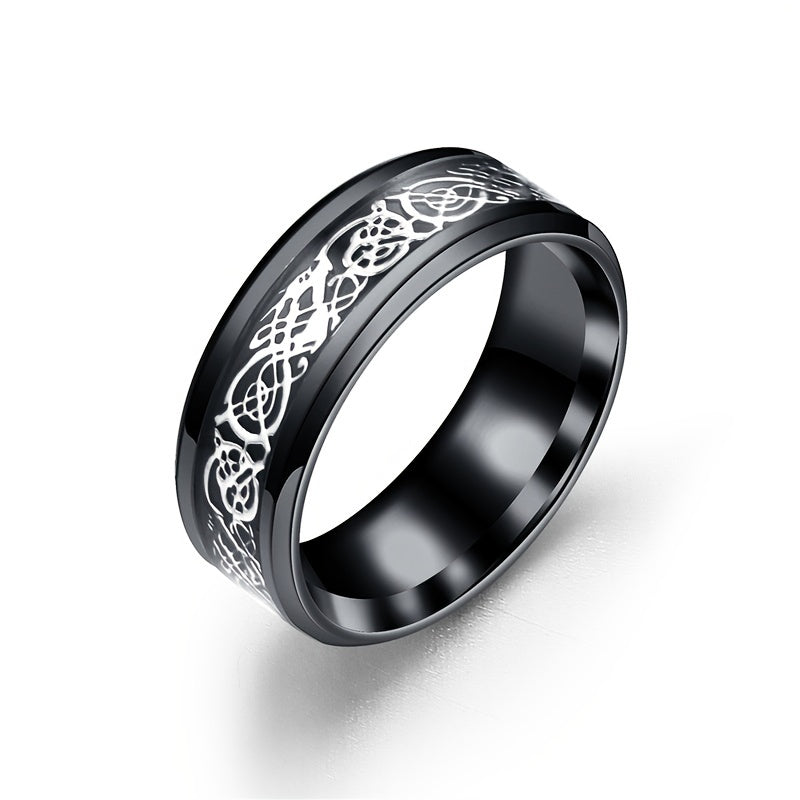 Men's Abstract Stainless Steel Band Ring