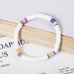Bohemian Colorful Soft Clay Beaded Bracelet for Women