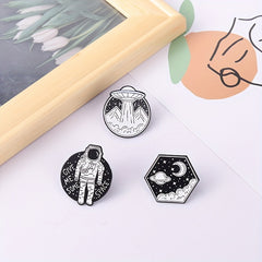 Anime Starship Astronaut Universe Steel Brooch Pin