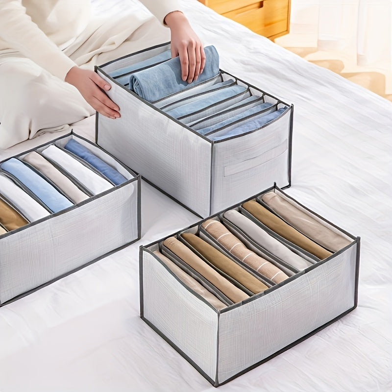 Foldable Storage Organizer Clothes Bag with Grids Large Capacity Box