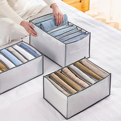 Foldable Storage Organizer Clothes Bag with Grids Large Capacity Box